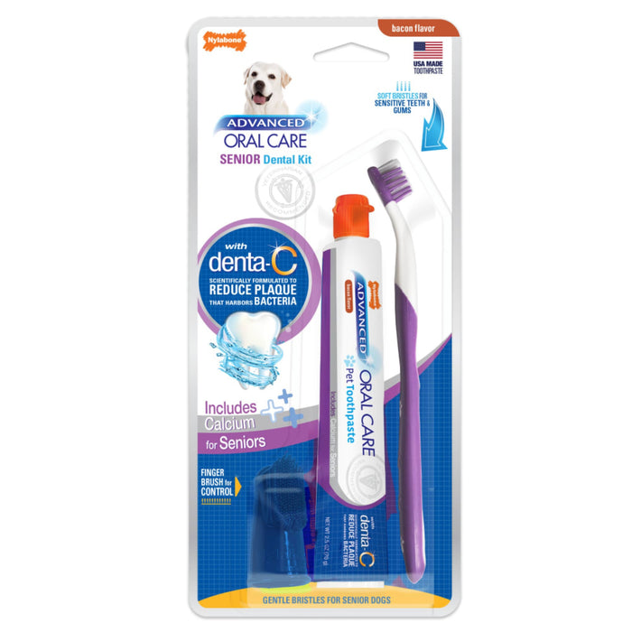Advanced Oral Care Senior Dog Dental Kit Pets - Cleaning & Grooming Nylabone