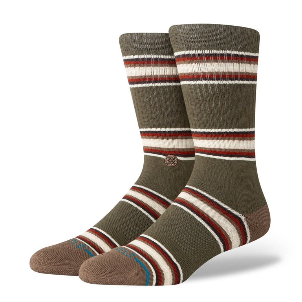 Stance Men's Hill Top Crew Socks - Green MEN - Clothing - Underwear, Socks & Loungewear Stance   