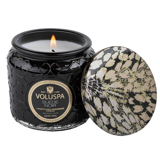 Voluspa Suede Noir Petite Jar Candle HOME & GIFTS - Home Decor - Candles + Diffusers Voluspa   
