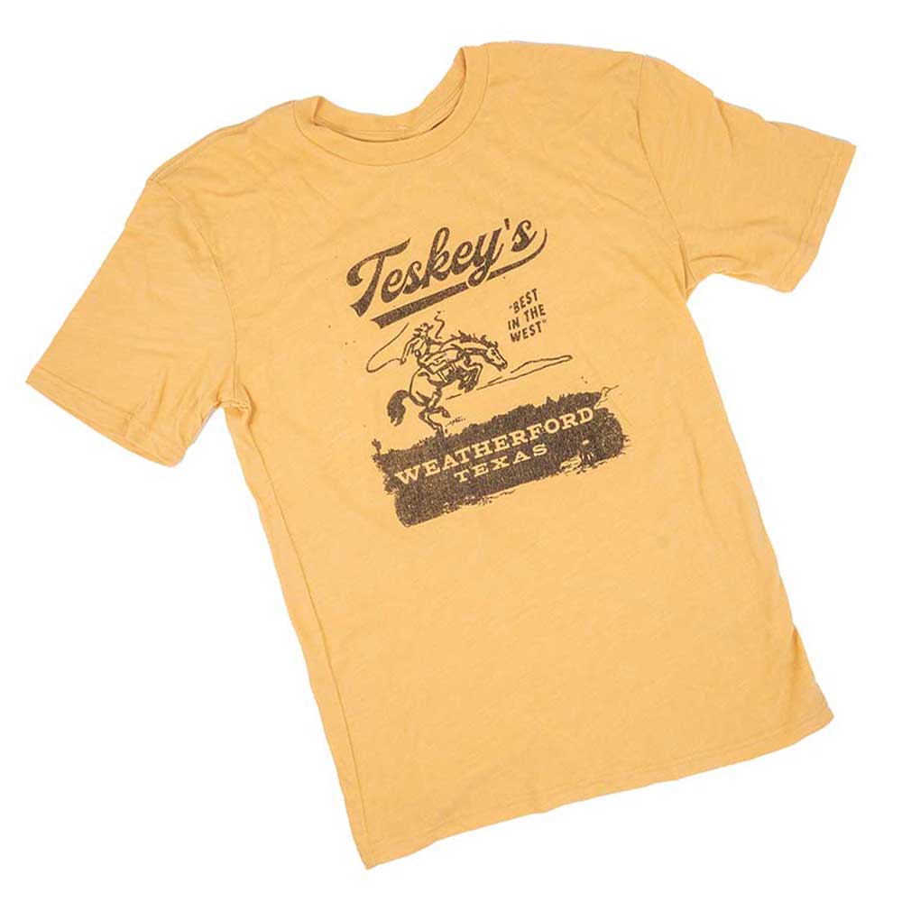 Teskey's Bronco Tee - Mustard TESKEY'S GEAR - SS T-Shirts Lakeshirts   