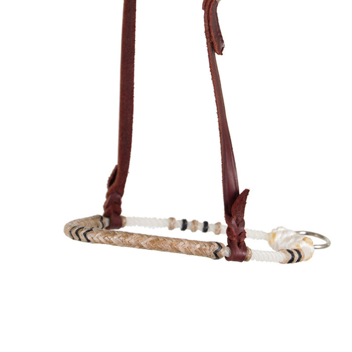 Teskey's Rawhide Covered Rope Noseband Tack - Nosebands & Tie Downs Teskey's Black