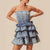 Tiered Ruffle Washed Denim Dress WOMEN - Clothing - Dresses So Me   