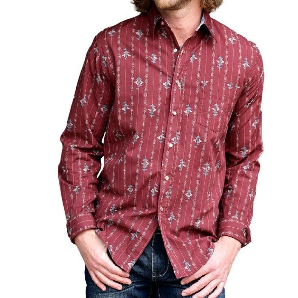 Tin Haul Men's Arrow Aztec Stripe Snap Shirt MEN - Clothing - Shirts - Long Sleeve Shirts Tin Haul   