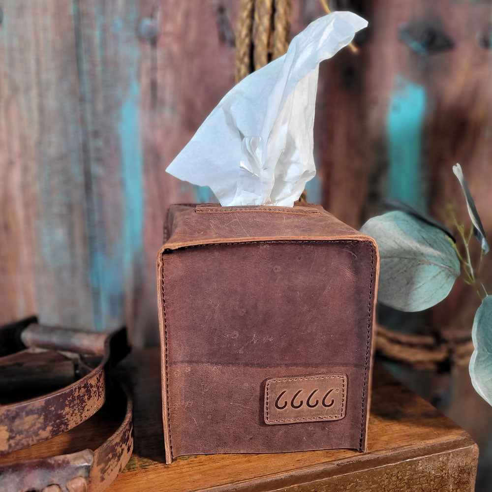 leather tissue box holder