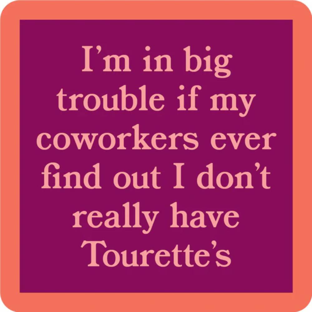 Tourettes Coaster HOME & GIFTS - Home Decor - Decorative Accents Drinks On Me   