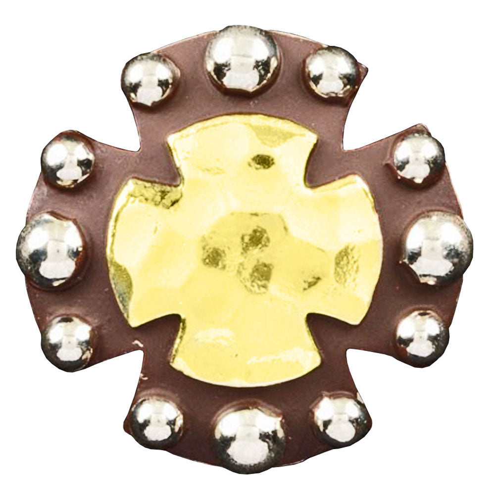 Antique Bronze Cross Concho Tack - Conchos & Hardware - Conchos MISC   
