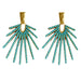 Turquoise Sunburst Statement Earrings WOMEN - Accessories - Jewelry - Earrings St Armands Design of Sarasota   