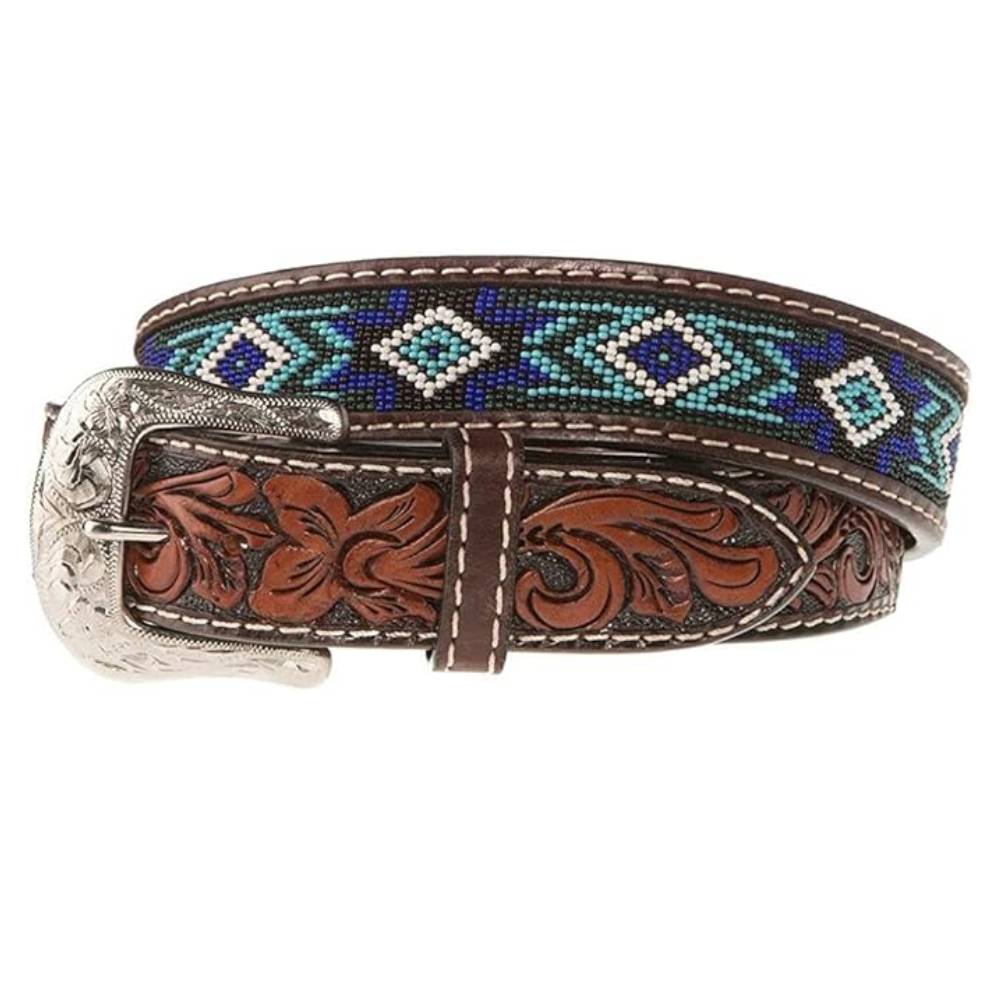 Twisted X Blue Beaded Belt — Teskeys display picture 2