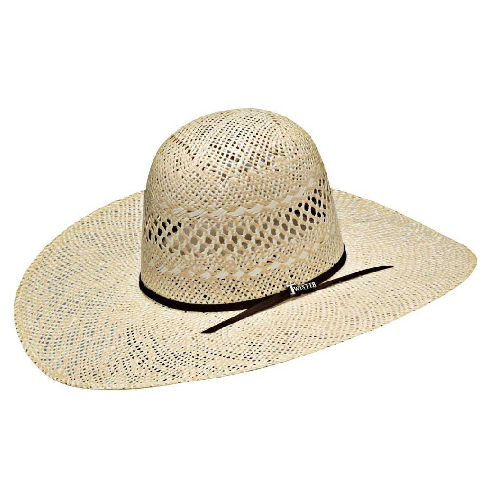 Twister Twisted Weave Open Crown Straw Hat HATS - STRAW HATS M&F Western Products   