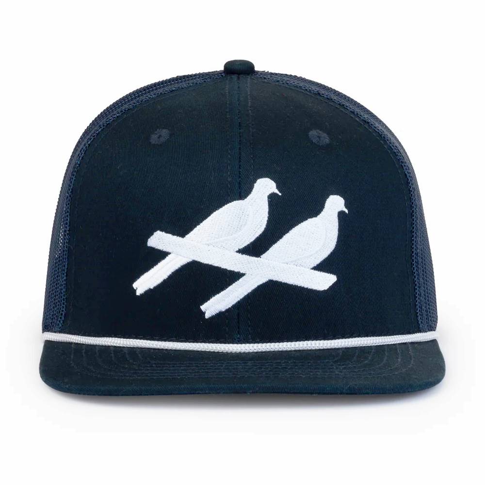 Two Dove Logo Trucker Cap - Navy HATS - BASEBALL CAPS Two Dove Outdoors   