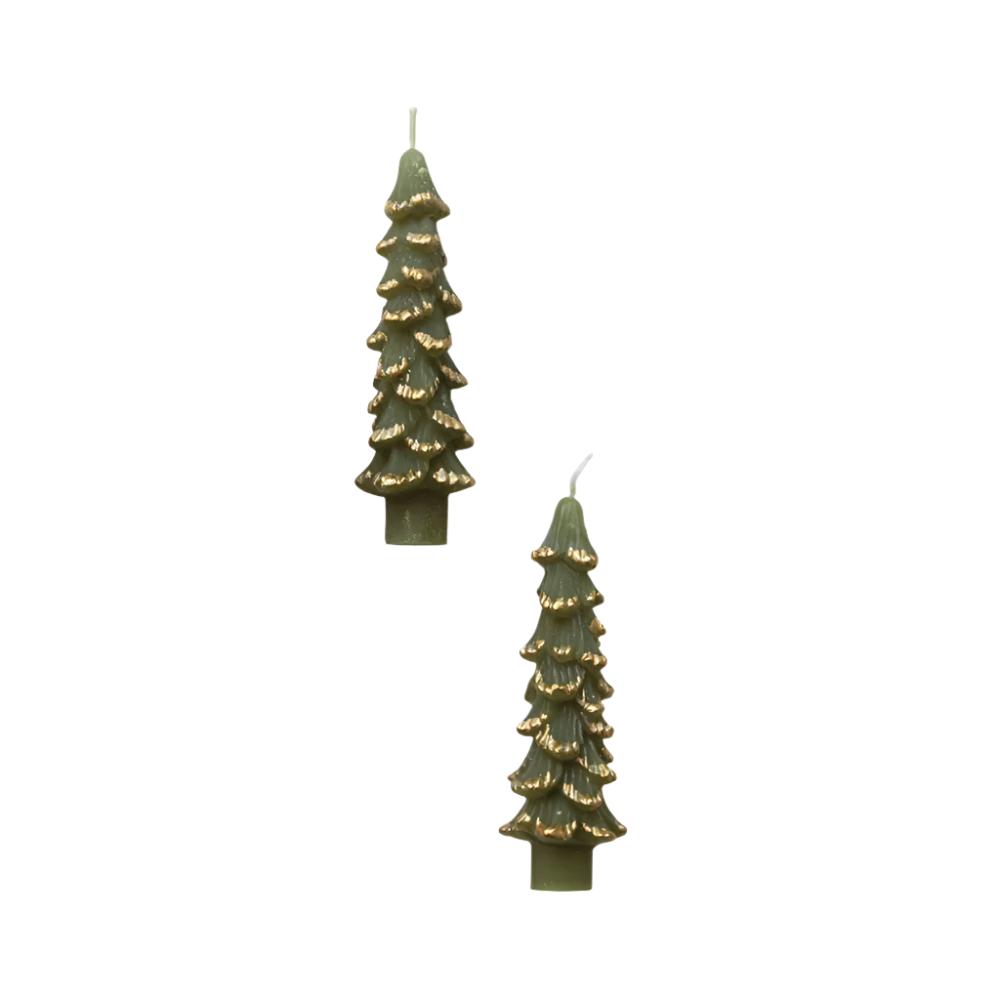 Unscented Gold Tips Tree Taper Candle Set HOME & GIFTS - Home Decor - Seasonal Decor Creative Co-Op   