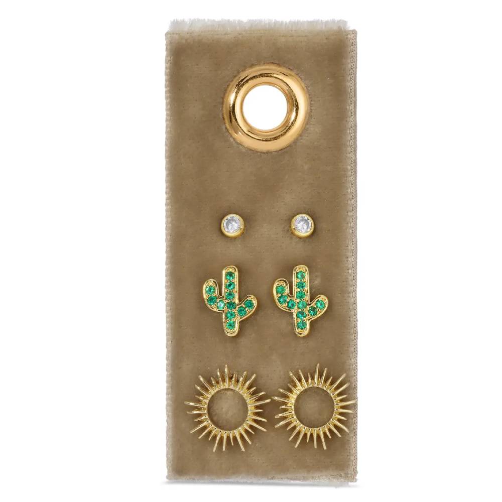 Velvet Gift Set - Cactus Earrings WOMEN - Accessories - Jewelry - Earrings Splendid Iris   