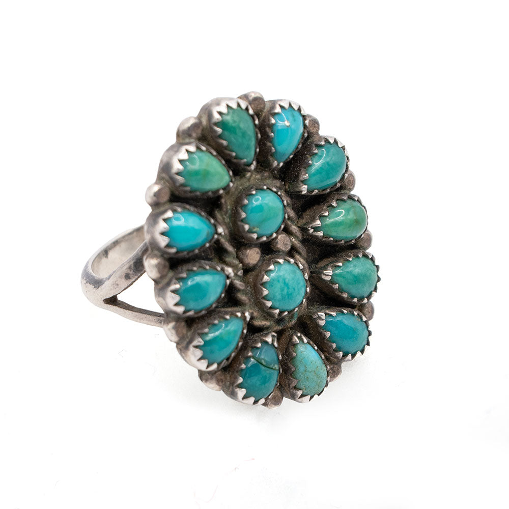 Vintage Henry Rosetta Fox Turquoise Cluster Ring WOMEN - Accessories - Jewelry - Rings TESKEY'S