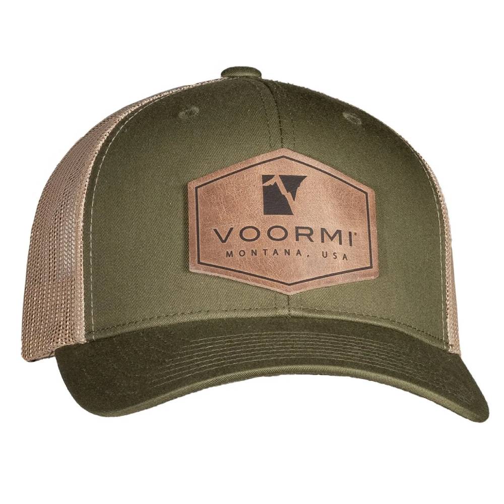 Voormi Leather Patch Hat - Moss HATS - BASEBALL CAPS Voormi   