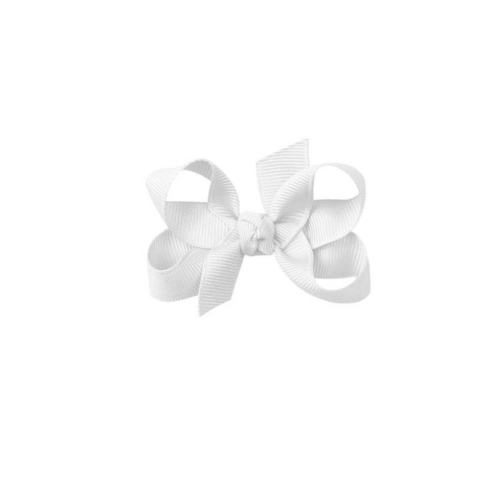 Signature Grosgrain Bow on Clip - 3" White KIDS - Girls - Accessories Beyond Creations LLC   