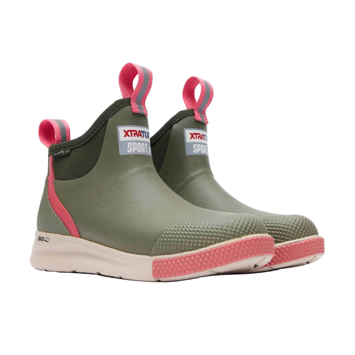 XTRATUF Women's Olive Ankle Deck Sport Boot