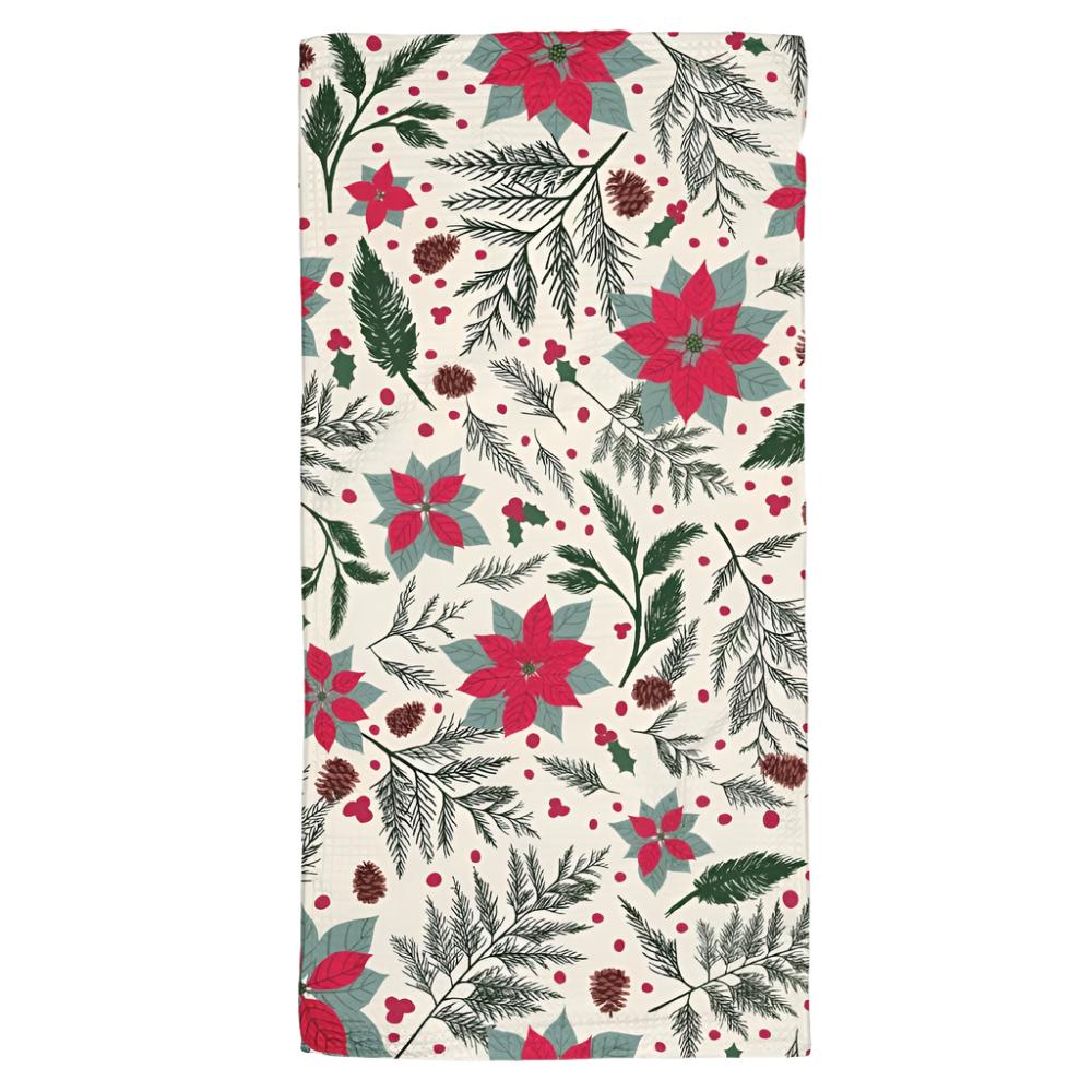 "Woodland Poinsettia" Bar Towel HOME & GIFTS - Tabletop + Kitchen - Kitchen Decor Geometry   