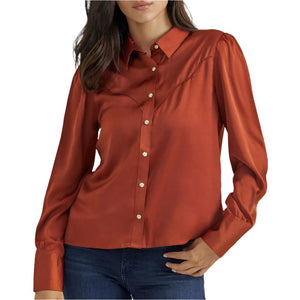 Wrangler Women's Satin Rodeo Blouse WOMEN - Clothing - Tops - Long Sleeved Wrangler   