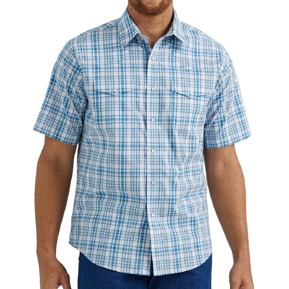 Wrangler Men's Plaid Snap Shirt MEN - Clothing - Shirts - Short Sleeve Shirts Wrangler   