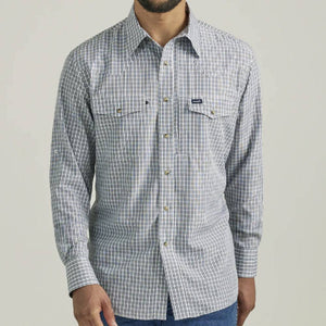 Wrangler Western Plaid Snap Shirt MEN - Clothing - Shirts - Long Sleeve Shirts Wrangler   