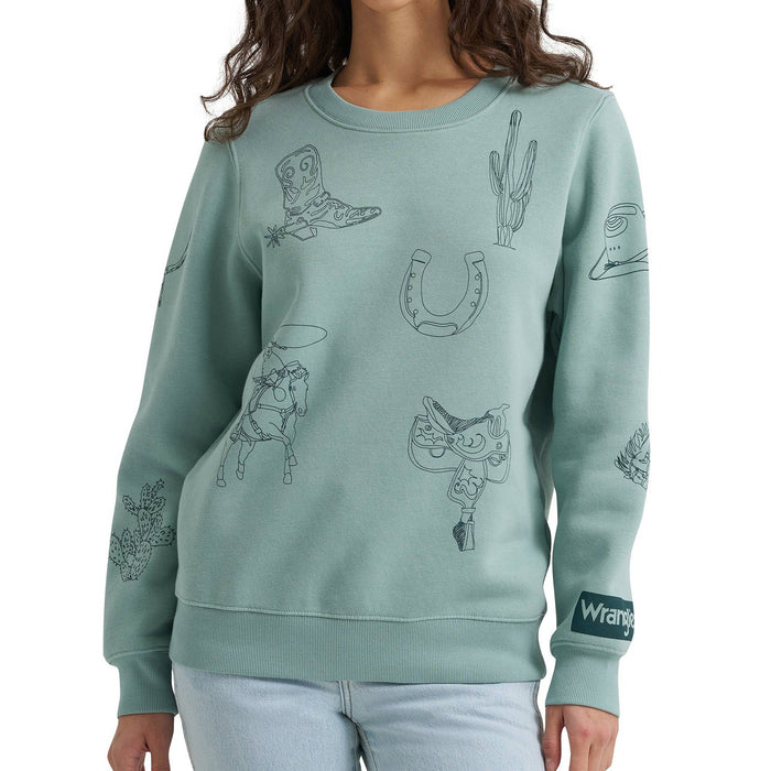 Wrangler Women's Western Print Sweatshirt
