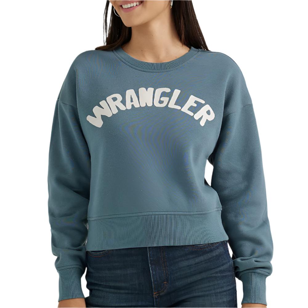 Wrangler Women's Shabby Logo Pullover Sweatshirt