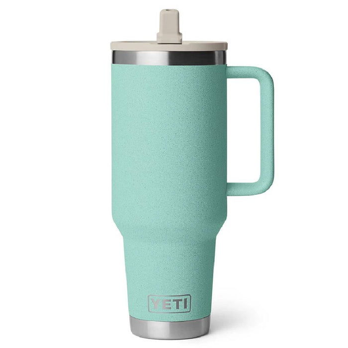 Yeti Rambler 40oz Straw Lid Travel Mug - Color Blocked Sea Stone
