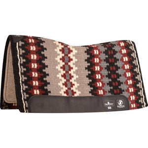 Classic Equine Zone Wool Top Pad 34" x 38" Tack - Saddle Pads Classic Equine Black/Red 3/4" 