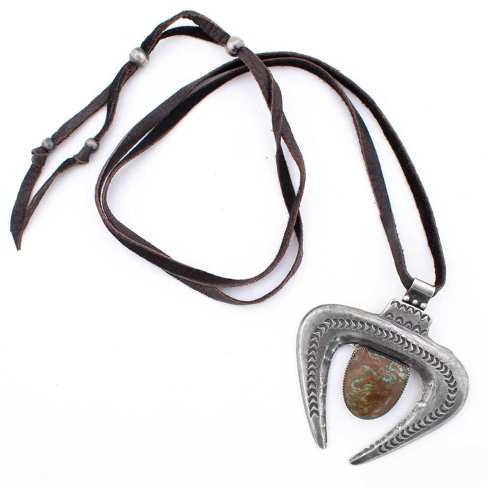 Peyote Bird Sterling Silver Naja Turquoise Ingot Necklace WOMEN - Accessories - Jewelry - Necklaces Peyote Bird Designs   