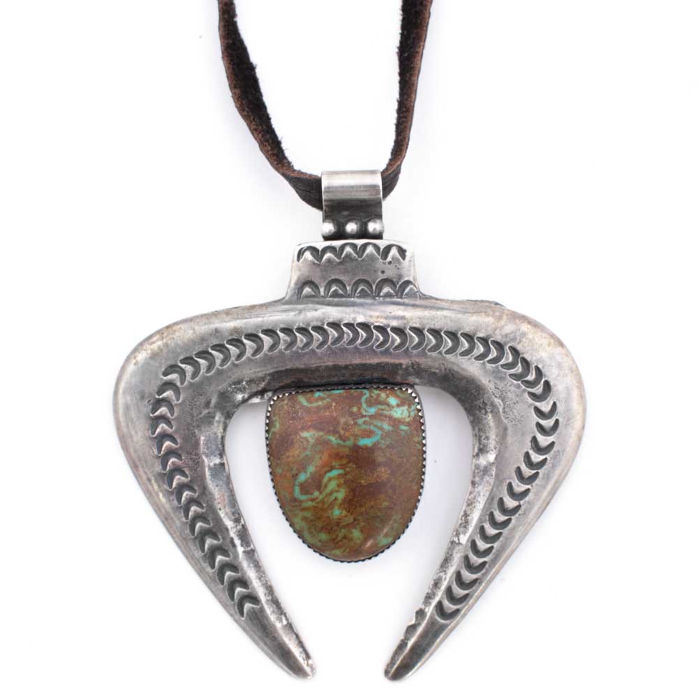Peyote Bird Sterling Silver Naja Turquoise Ingot Necklace WOMEN - Accessories - Jewelry - Necklaces Peyote Bird Designs   