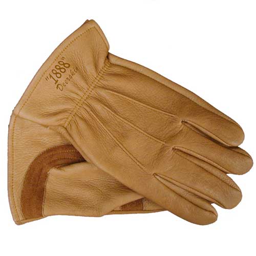 The "1888" Authentic Western Style Deerskin Driver For the Rancher - Gloves Tuff Mate Small TR-2 Lined 