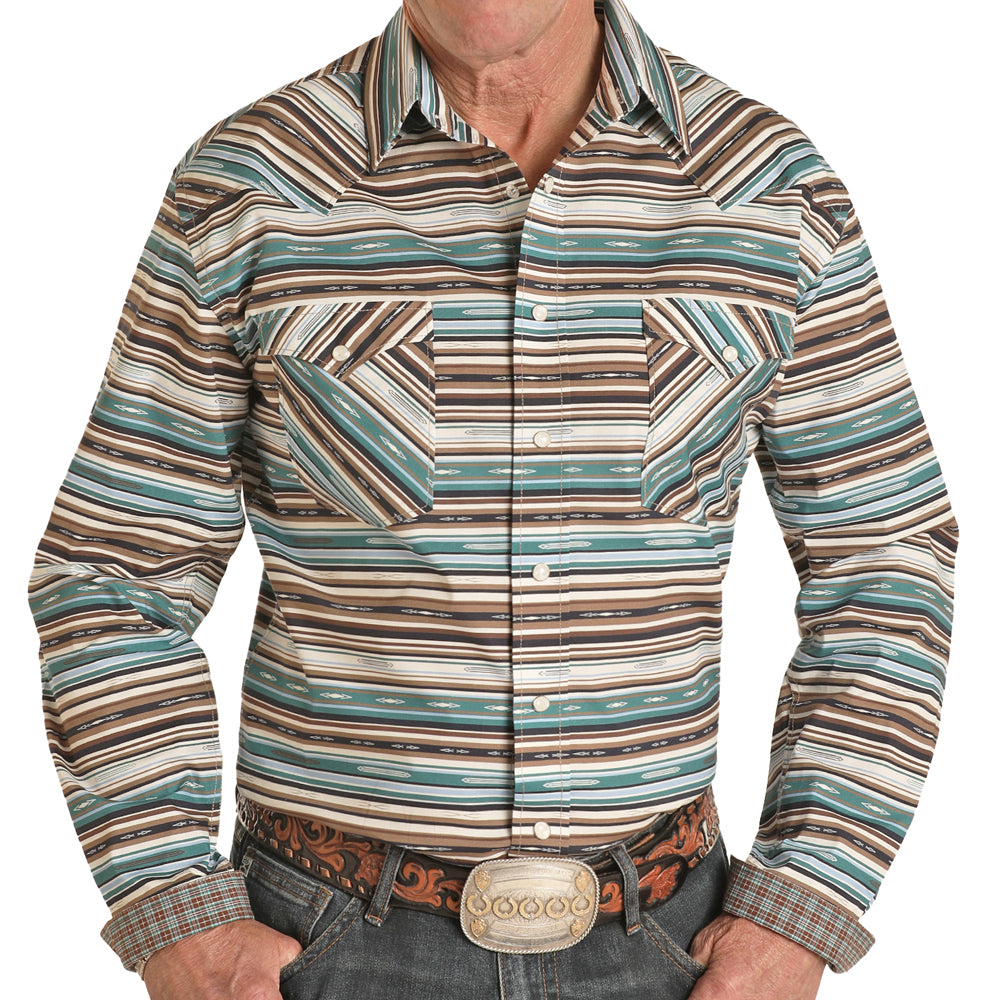 Panhandle Men's Aztec Snap Shirt MEN - Clothing - Shirts - Short Sleeve Shirts Panhandle   