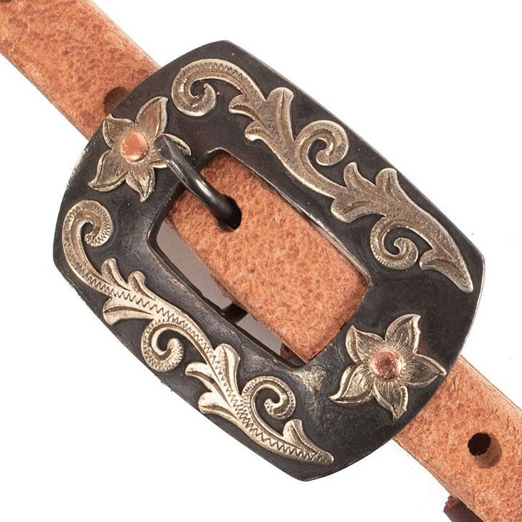 Teskey's Premium Antique Floral Buckle Tack - Conchos & Hardware Teskey's 3/4"  