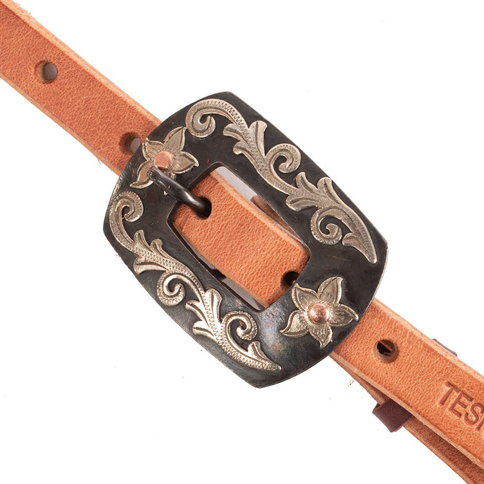 Teskey's 5/8" Split Ear Headstall Tack - Headstalls Teskey's Light Oil - Roughout 313 