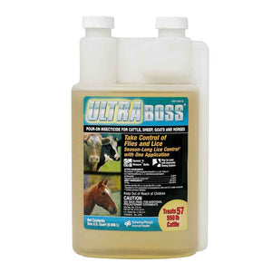 Ultra Boss Pour On Insecticide Livestock - Fly & Pest Control Merck Quart  