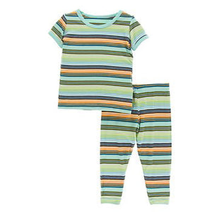 Print Short Sleeve Pajama Set KIDS - Baby - Baby Girl Clothing KICKEE PANTS CGS 0-3M 