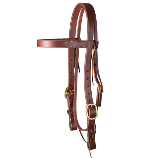 Teskey's 1" Heavy Oil Browband Headstall Tack - Headstalls Teskey's