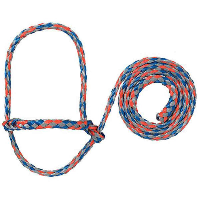 Weaver Poly Rope Sheep Halter Livestock - Show Supplies Weaver BLUE/ORANGE/GRAY  