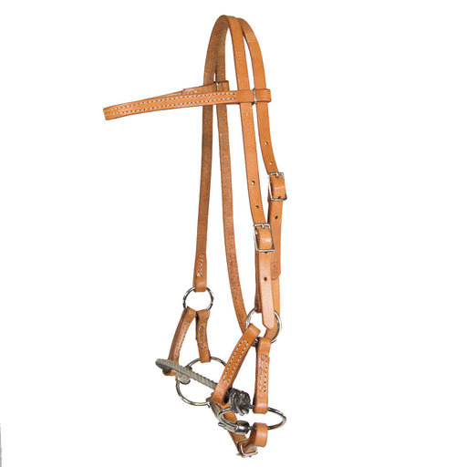 Teskey's Single Rope Nose Side Pull w/Snaffle Tack - Training Teskey's Latigo