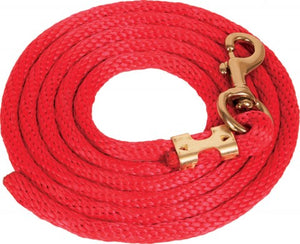 Poly Lead Rope with Bolt Snap Tack - Halters & Leads - Leads Teskey's Red  