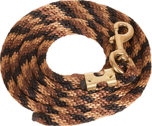 Poly Lead Rope with Bolt Snap Tack - Halters & Leads - Leads Teskey's Black/Brown/Tan  