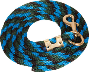 Poly Lead Rope with Bolt Snap Tack - Halters & Leads - Leads Teskey's Black/Hunter/Blue  