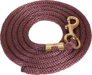 Poly Lead Rope with Bolt Snap Tack - Halters & Leads - Leads Teskey's Burgundy  