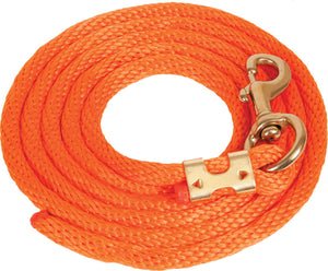 Poly Lead Rope with Bolt Snap Tack - Halters & Leads - Leads Teskey's Orange  