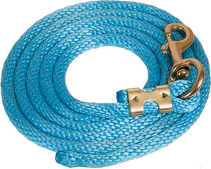 Poly Lead Rope with Bolt Snap Tack - Halters & Leads - Leads Teskey's Aqua  