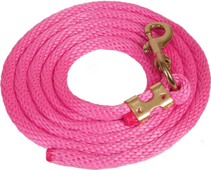 Poly Lead Rope with Bolt Snap Tack - Halters & Leads - Leads Teskey's Pink  