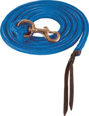 Poly Cowboy Lead Rope Tack - Halters & Leads - Leads Mustang Blue  