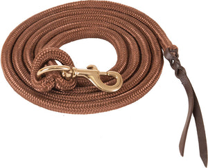 Poly Cowboy Lead Rope Tack - Halters & Leads - Leads Mustang Brown  