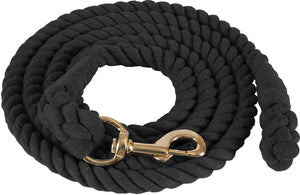 Cotton Lead Rope Tack - Halters & Leads - Leads Mustang Black  