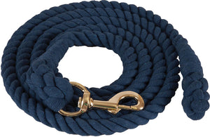 Cotton Lead Rope Tack - Halters & Leads - Leads Mustang Navy  